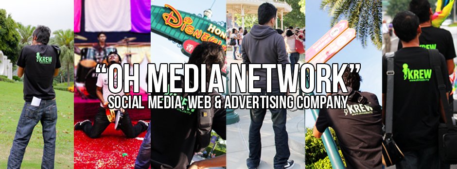 Header Oh! Media dengan tulisan Social Media, Web & Advertising Company.