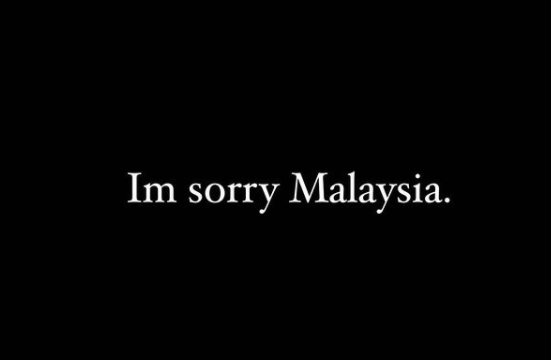 Hantaran Instagram Carl Samsudin memohon maaf kepada rakyat Malaysia