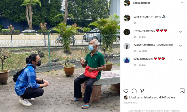 Hantaran Instagram Carl Samsudin bertemu Pak cik Hadi