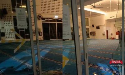 Lelaki pecahkan pintu masjid