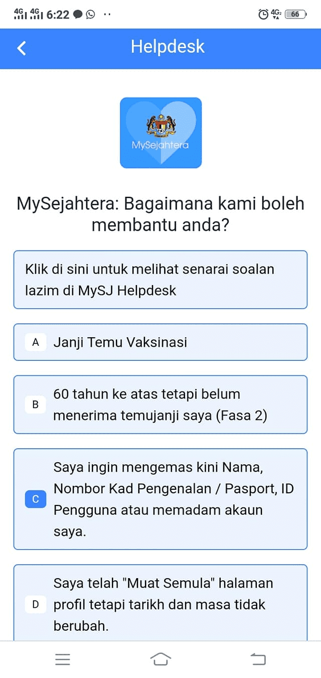 Padam akaun mysejahtera lama2