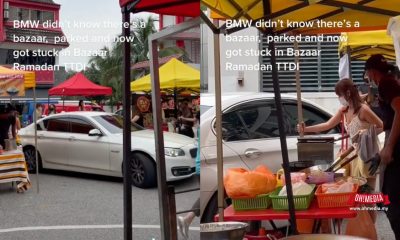 BMW tersangkut di tapak bazar Ramadan TTDI