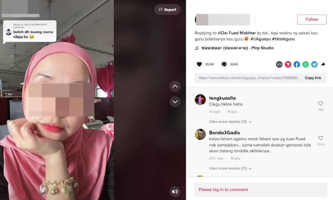 Whatsapp image 2022 10 28 at 4 51 57 pm | boleh dah buang nama cikgu tu dai fuad tegur guru ligat joget di tiktok | trending oh Media | oh Media Whatsapp image 2022 10 28 at 45157 pm