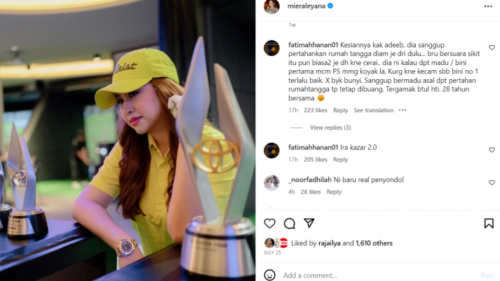 Miera liyana diserang netizen