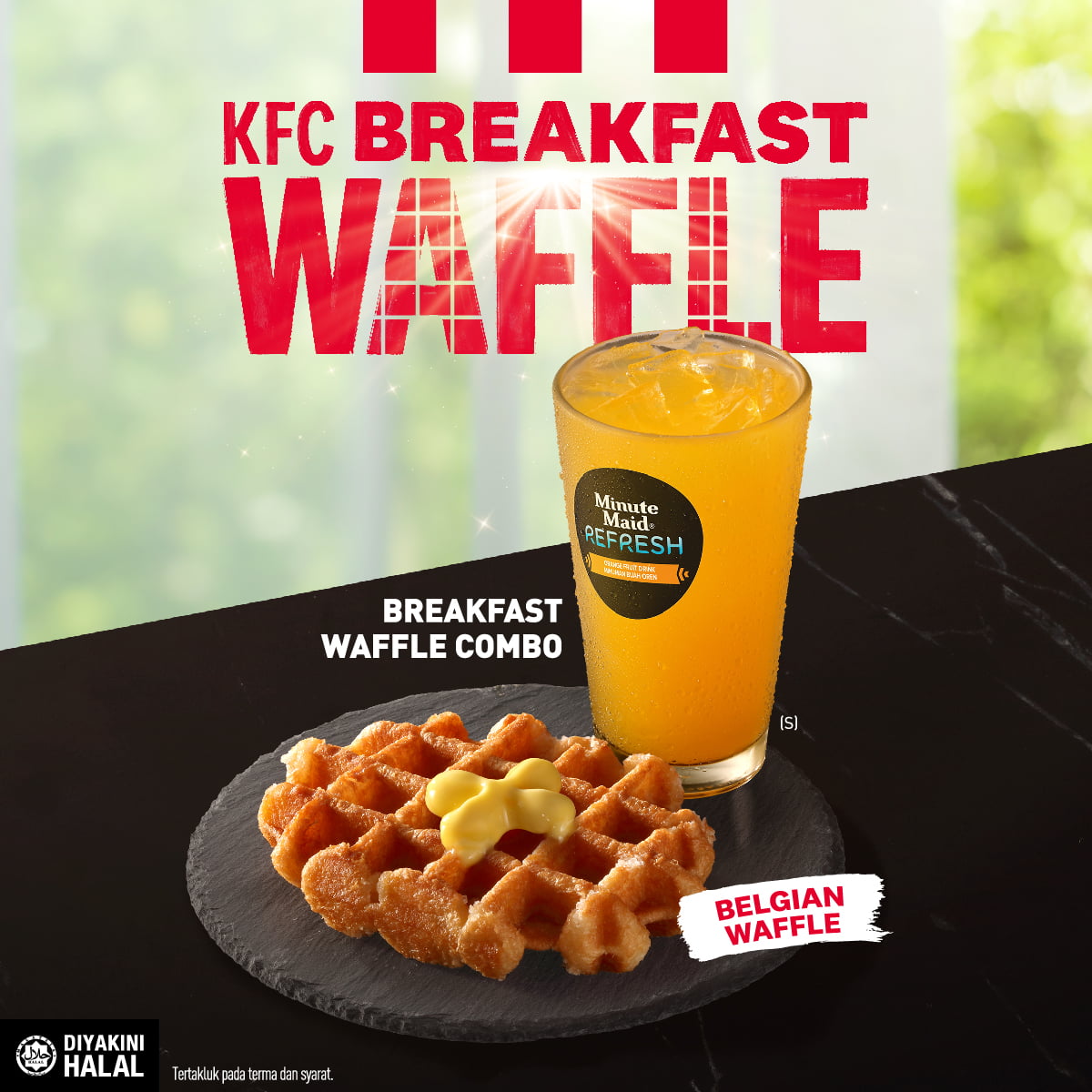 KFC, Breakfast, sarapan, waffle, menu baru