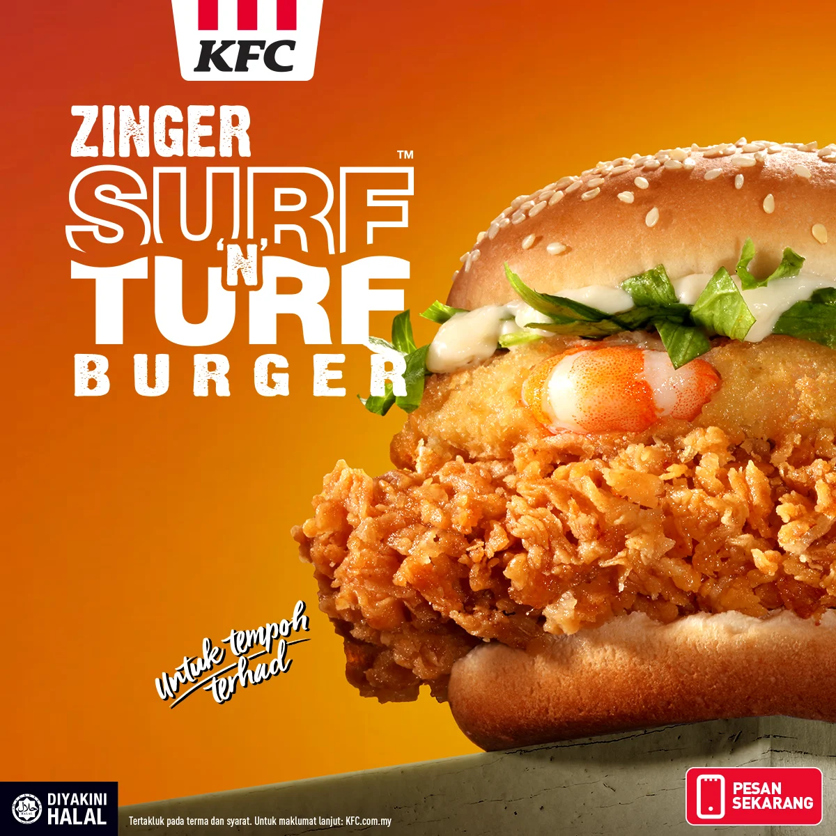 Image 8 | terhad nikmati kelazatan kfc zinger surf n turf burger dengan kombinasi yang memukau | branded oh Media | oh Media Image 8'N' Turf, Burger, hacks, menu baru KFC
