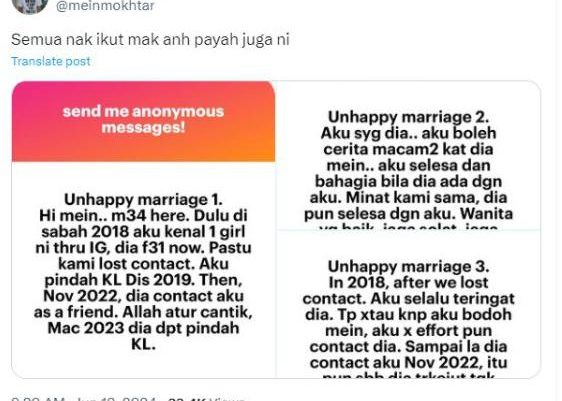 Lelaki nak bekas kekasih