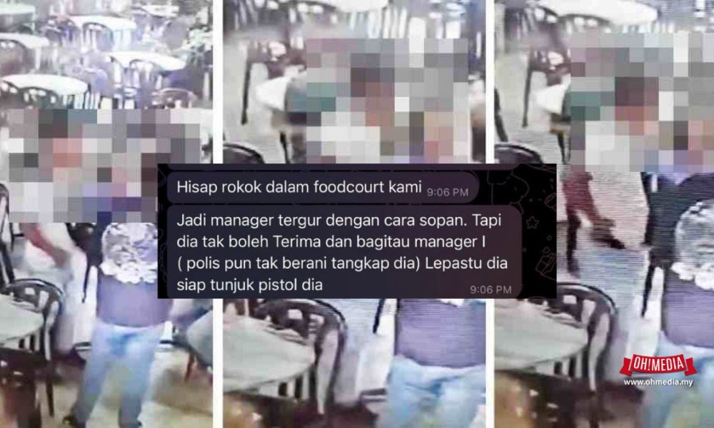 Pelanggan Ugut Dengan Tunjuk Pistol Gara-Gara Ditegur Jangan Merokok | Oh! Media