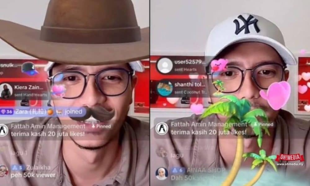 Ohmedia photo 6077775759663021720 y | lebih 50000 penonton masuk live tiktok fattah amin dan beri gift | oh Artis oh Media | oh Media Ohmedia photo 6077775759663021720 y