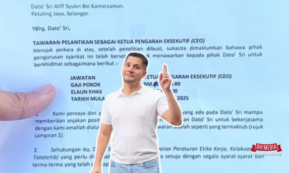 Aliff Syukri Ditawar Jadi CEO, Gaji Cecah Ratusan Ribu