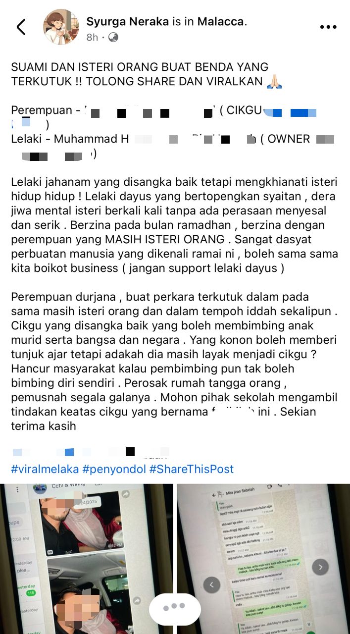 Cikgu Berstatus Isteri Kantoi Buat Benda Terkutuk Dengan Suami Orang