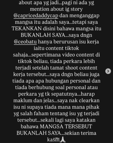 Wanita Dituduh Sebagai Kekasih CEO Batu Tampil Bersuara