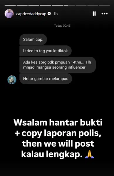 Ceo batu | terkini Caprice dakwa pempengaruh lakukan pengantunan dengan kanak kanak bawah umur | trending oh Media | oh Media Ceo Batu