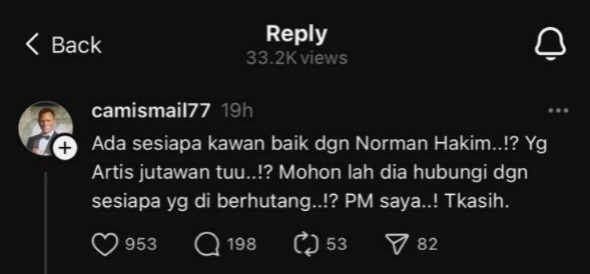 “Artis Jutawan Tu Berhutang” – Norman Hakim Terkedu Namanya Dipetik Tiba-Tiba