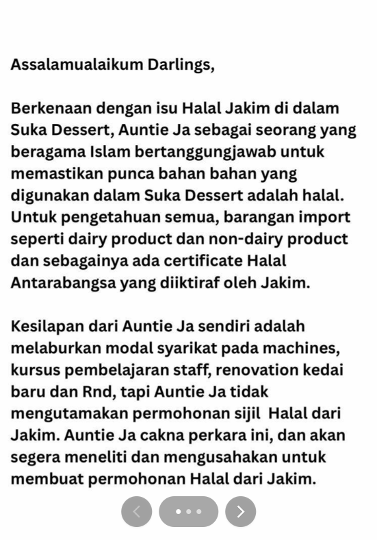 5580 Croissant Nak Disedekahkan, Auntie Ja Akui Silap Dan Akan Mohon Sijil Halal JAKIM