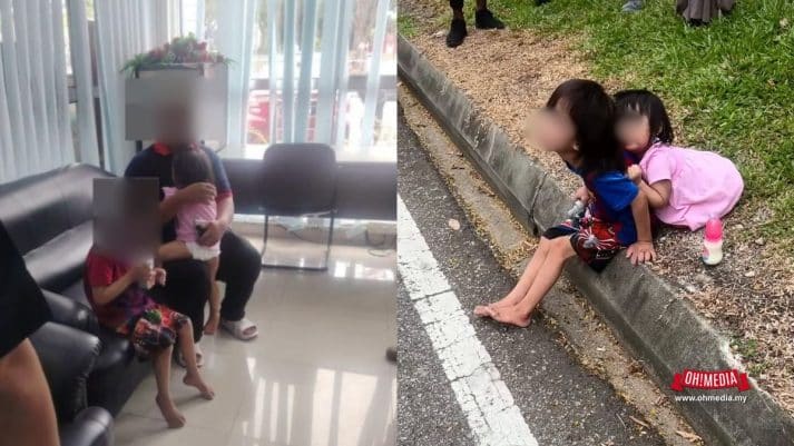 Ohmedia dua kanak kanak tepi jalan