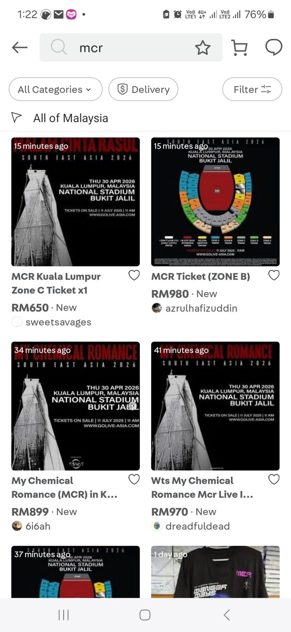 My chemical romance tiket