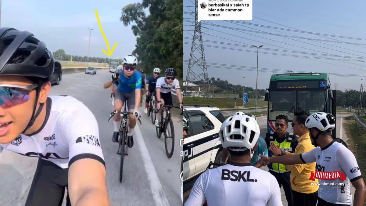 Polis Buru Kumpulan Berbasikal Halang Bas
