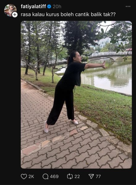 Fatiya latiff | fatiya latiff muat naik foto bersenam undang perhatian ramai | oh Artis oh Media | oh Media Fatiya Latiff