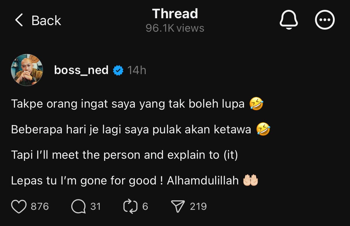 2916 | orang ingat saya yang tak boleh lupa hantaran bossned undang perhatian | oh Artis oh Media | oh Media Bossned