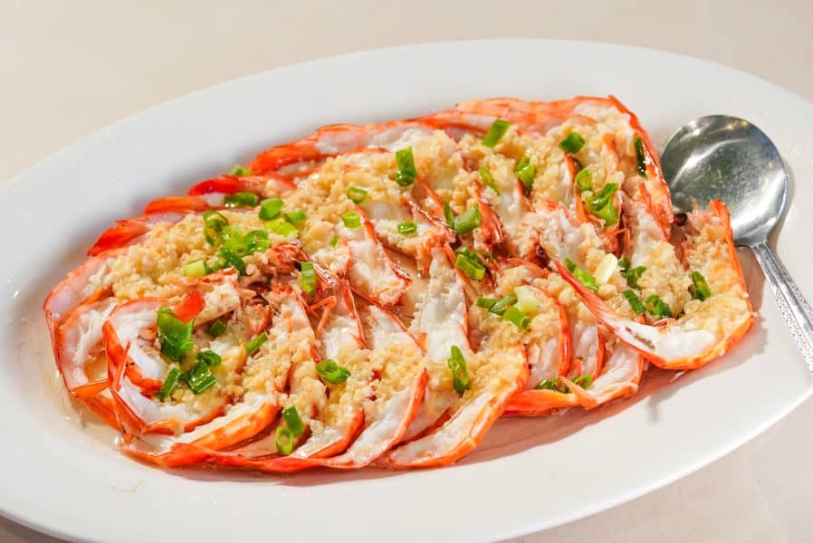 Steamed Shrimp with Garlic