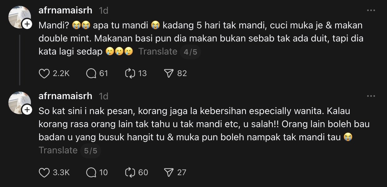 | kalau dia duduk bersila bau hanyir ikan  wanita dedah pengalaman hidup dengan housemate pengotor | oh Media Housemate Pengotor