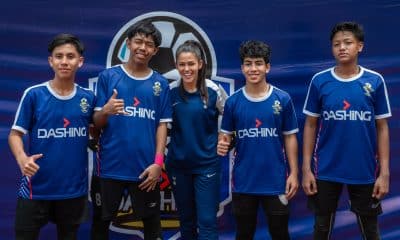 Tottenham hotspurs coach shannon moloney guiding young talents through high intensity drills at the biasiswa bakat dashing talent id camp | dashing bolaland | oh Media | oh Media Tottenham Hotspurs Coach Shannon Moloney Guiding Young Talents Through High intensity Drills at the Biasiswa Bakat Dashing Talent Id Camp