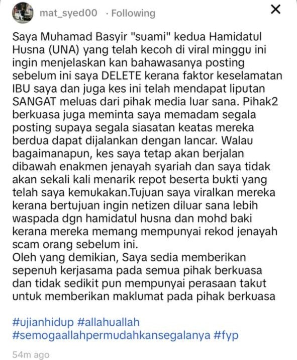 Mat syed | kes lelaki bermadu di kedah suami kedua dakwa isteri dan suami pertama ada rekod jenayah scam | oh Media Suami
