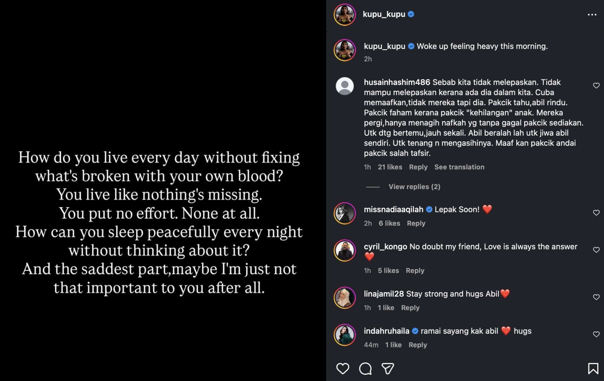 | macam mana kamu boleh hidup setiap hari tanpa baiki hubungan dengan darah daging sendiri nabila huda | oh Media Nabila Huda