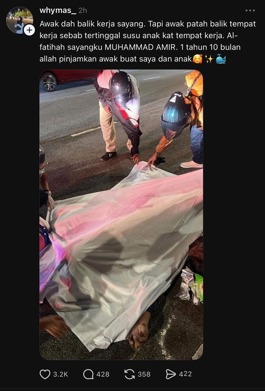 Suami meninggal | suami maut lepas patah balik ambil susu anak tak sempat jamah sotong goreng kunyit permintaan terakhir | oh Media Susu