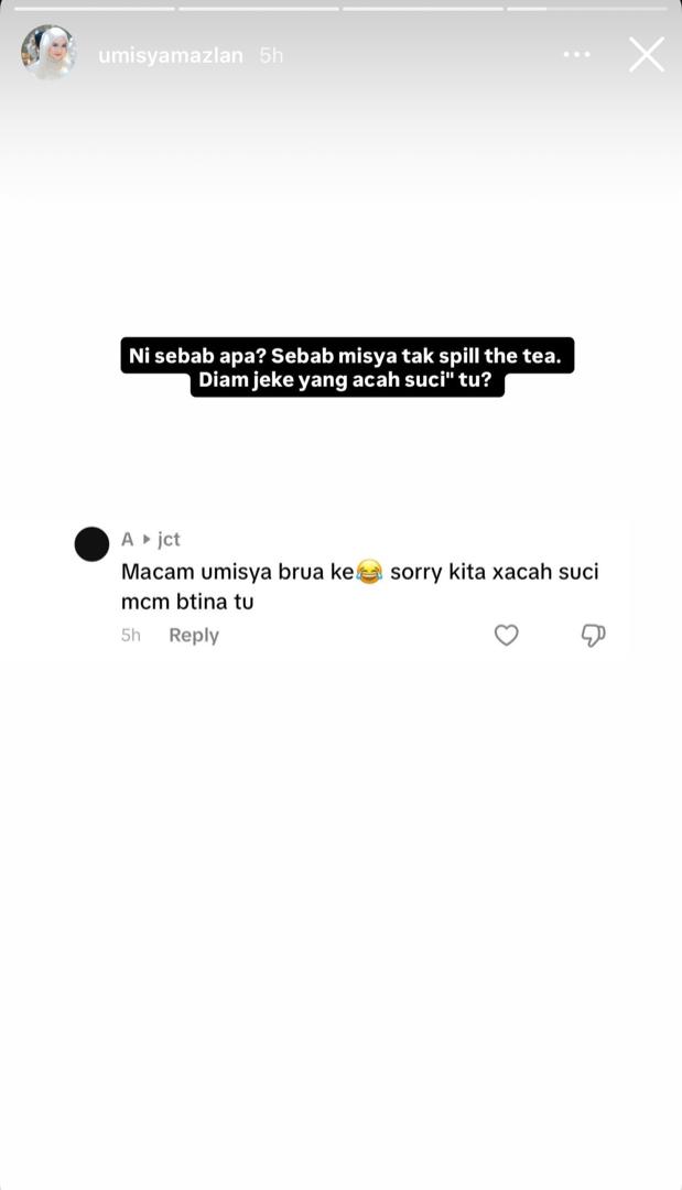 Umisya 3 | umisya mazlan jelaskan tuduhan gaslighting marissa dania dan control aslam | oh Artis oh Media | oh Media Umisya Mazlan