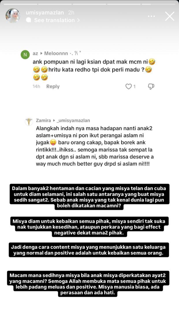 Umisya 4 | umisya mazlan jelaskan tuduhan gaslighting marissa dania dan control aslam | oh Artis oh Media | oh Media Umisya Aslam