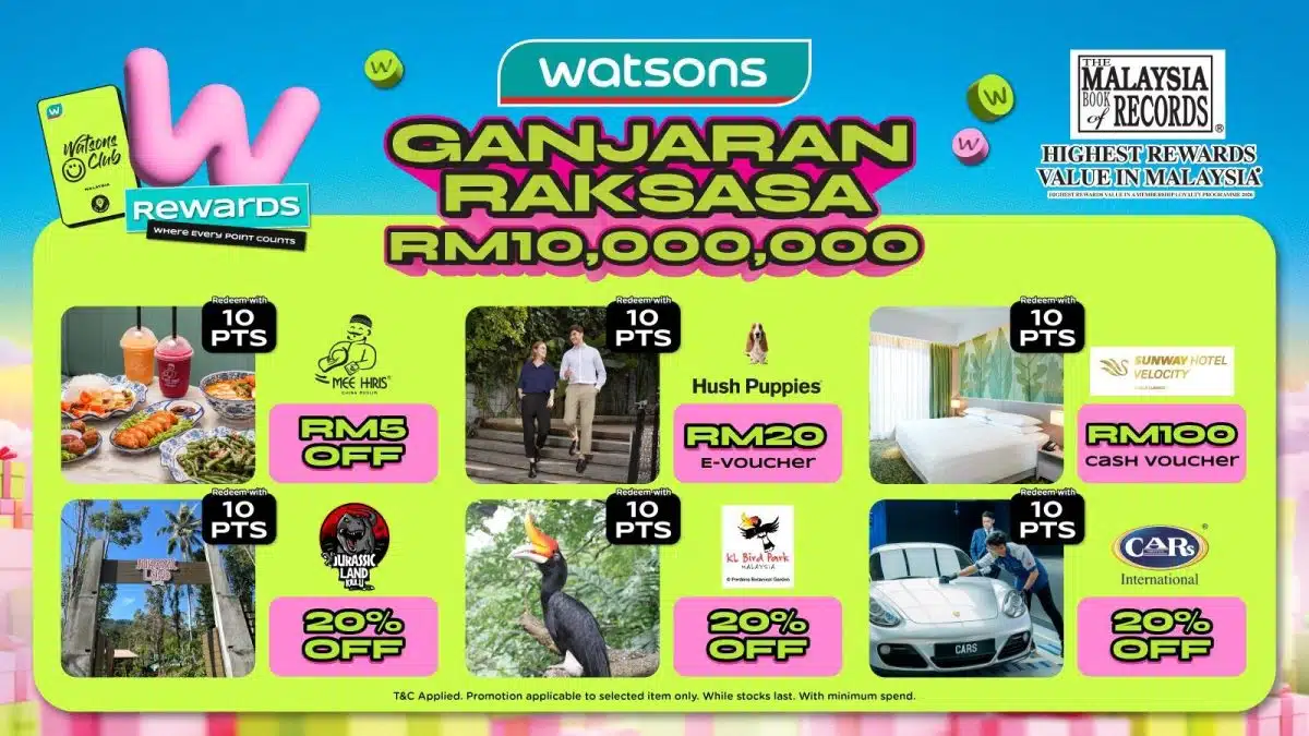 | raksasa turun bukit bintang dengan ganjaran terbesar watsons cipta rekod buat takeover bukit bintang terbesar | branded oh Media | oh Media ganjaran raksasa watsons