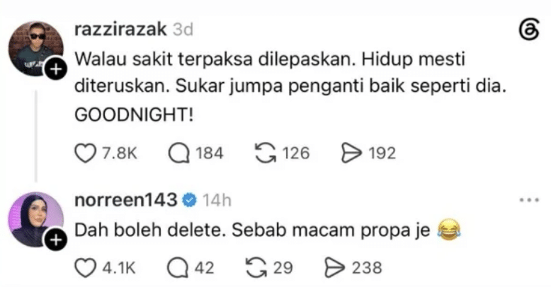 | norreen iman dakwa bekas suami hanya propa | oh Media