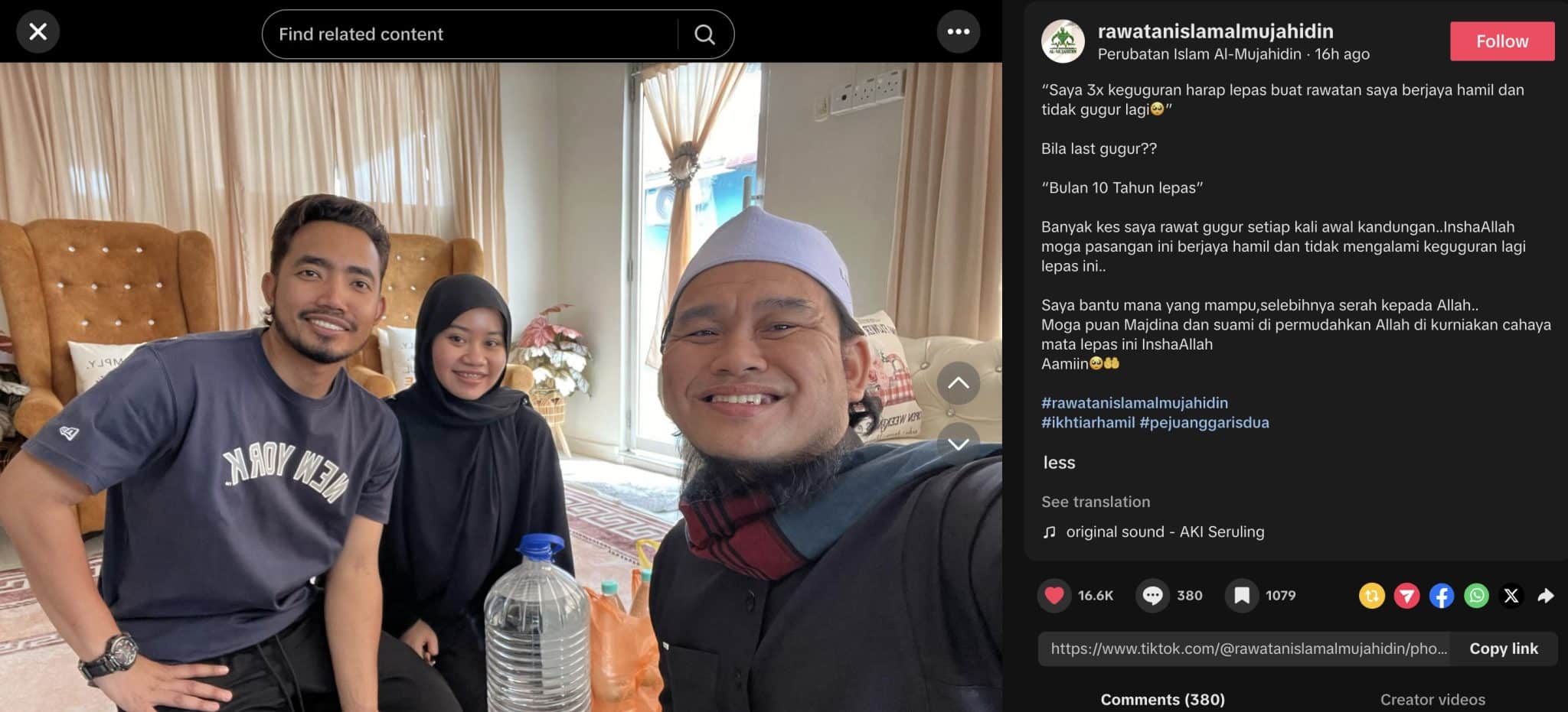 | saya bantu mana yang mampu pusat perubatan islam dedah isteri abang tesla 3 kali keguguran | trending oh Media | oh Media abang tesla