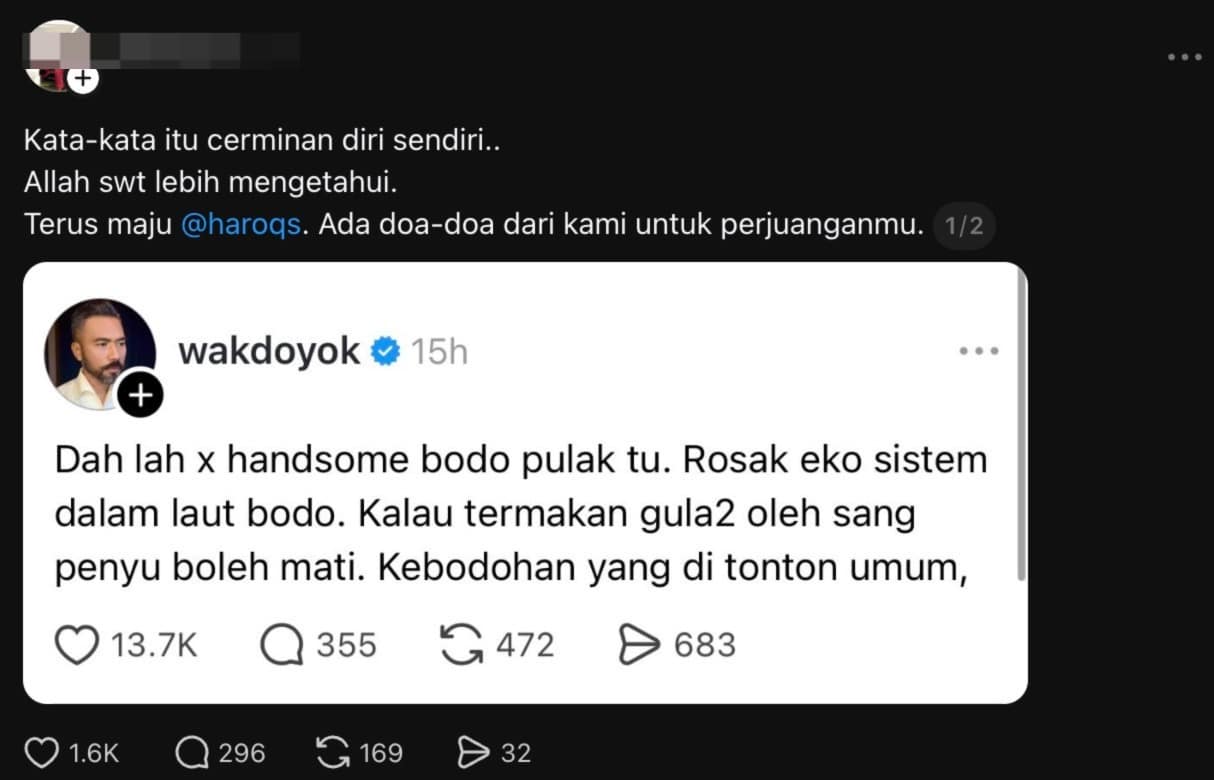 Wak | dahlah tak handsome bodh pula tu gara gara kenyataan ini wak doyok dikecam netizen | oh Media Wak