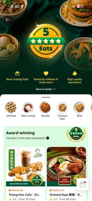 | grab 5 star eats senaraikan port makan wajib cuba confirm sedap disahkan jutaan rakyat malaysia | branded oh Media | oh Media grab 5 star eats
