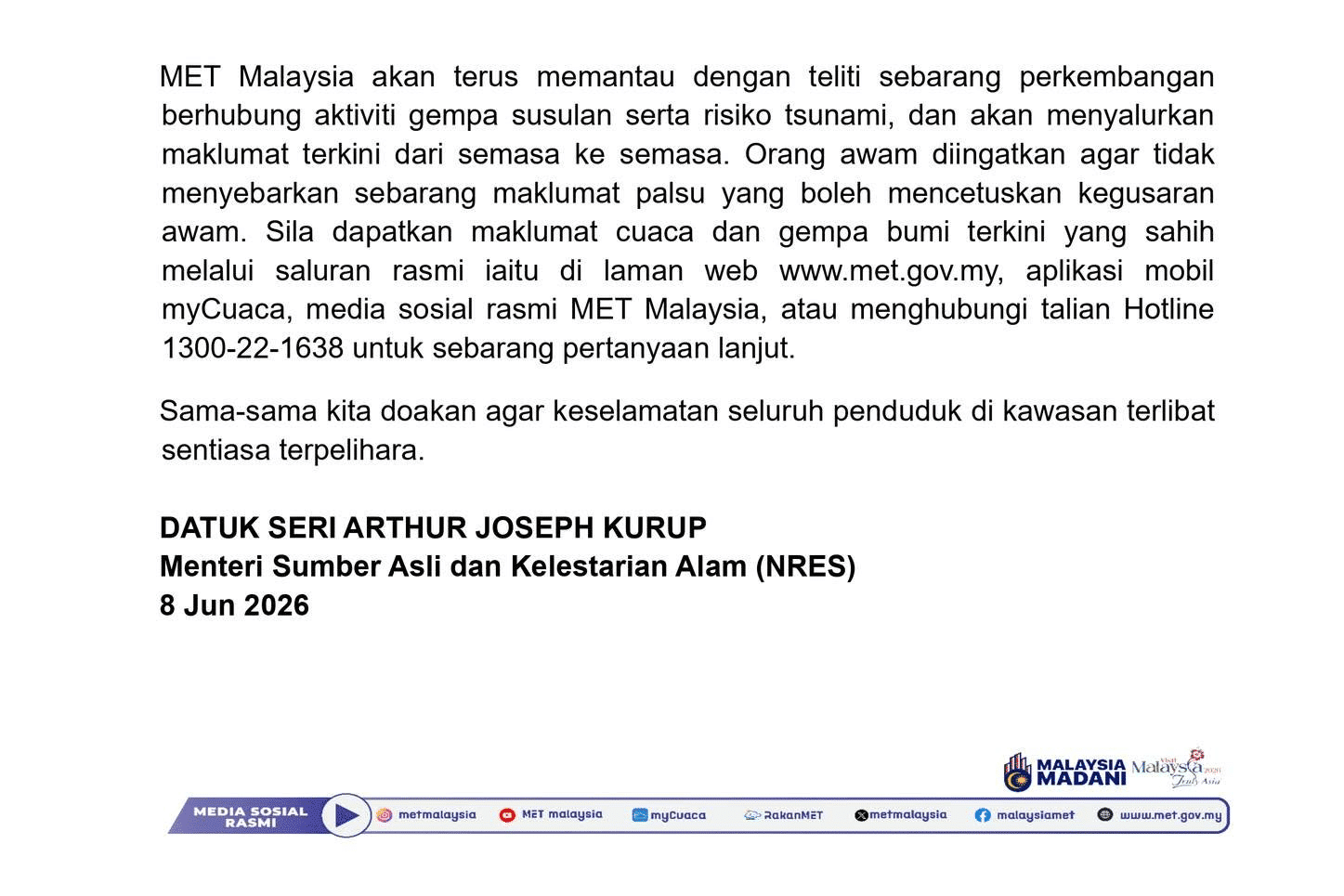 | tsunami 0 4 meter dijangka landa pantai sabah | oh Media