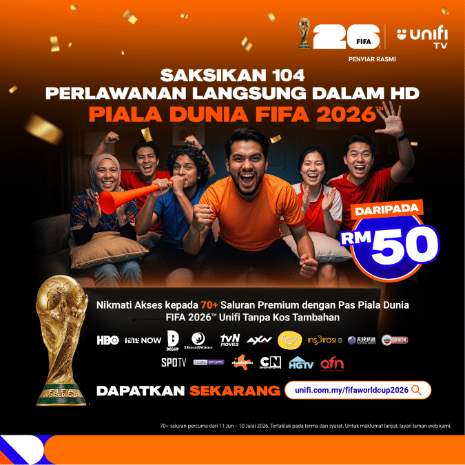 | bayar hanya rm50 unifi tv tawar pas piala dunia 2026 tonton 104 perlawanan secara live dalam hd | branded oh Media | oh Media unifi world cup