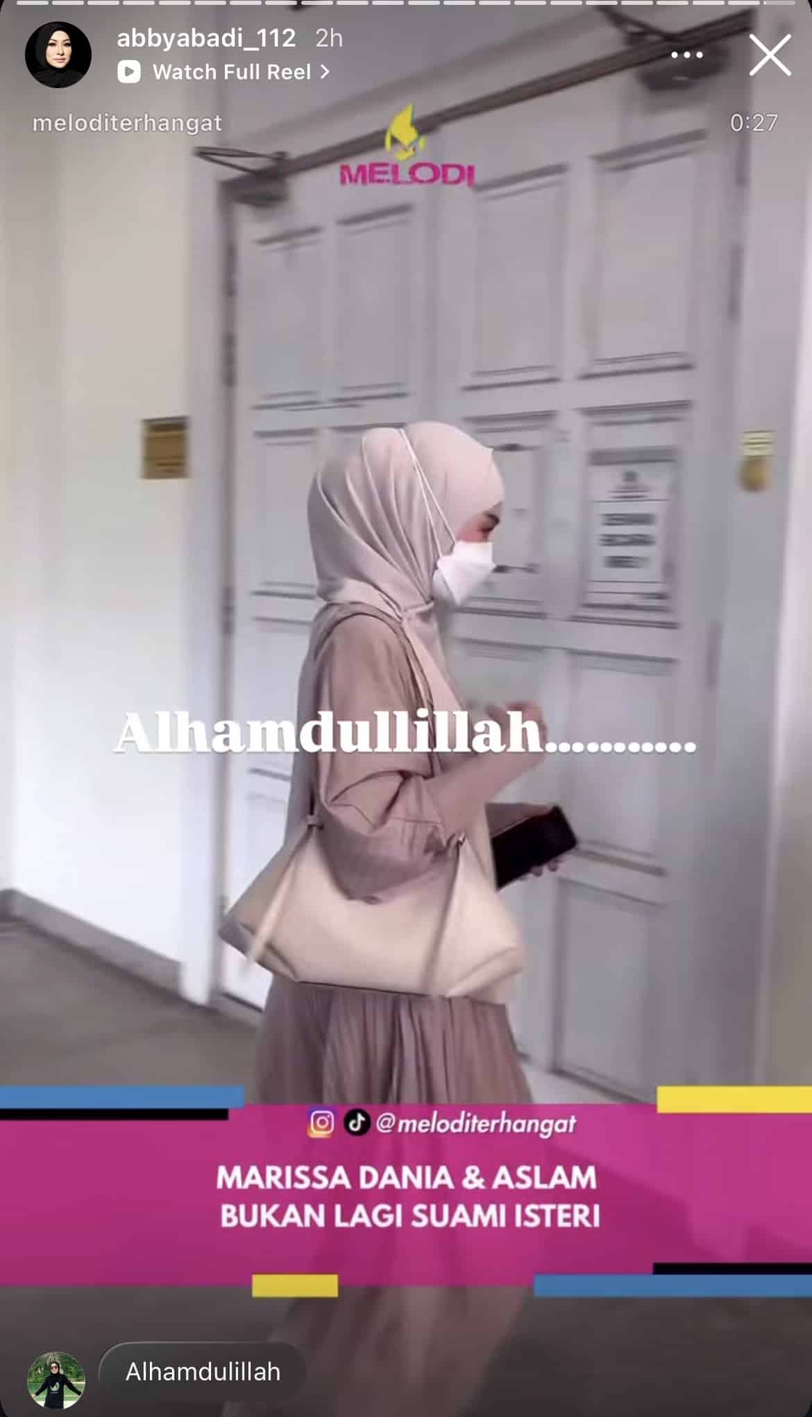 | alhamdulillah abby abadi beri reaksi selepas marissa dania dan aslam sah bercerai | oh Media marissa dania