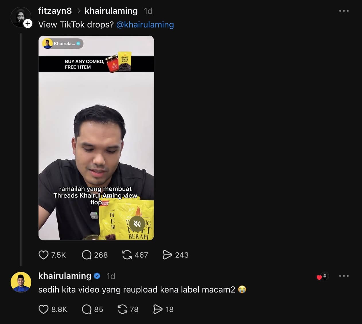 | finally khairul aming jatuh haters gembira video tak masuk fyp ini penjelasan tuan badan | oh Media khairul aming