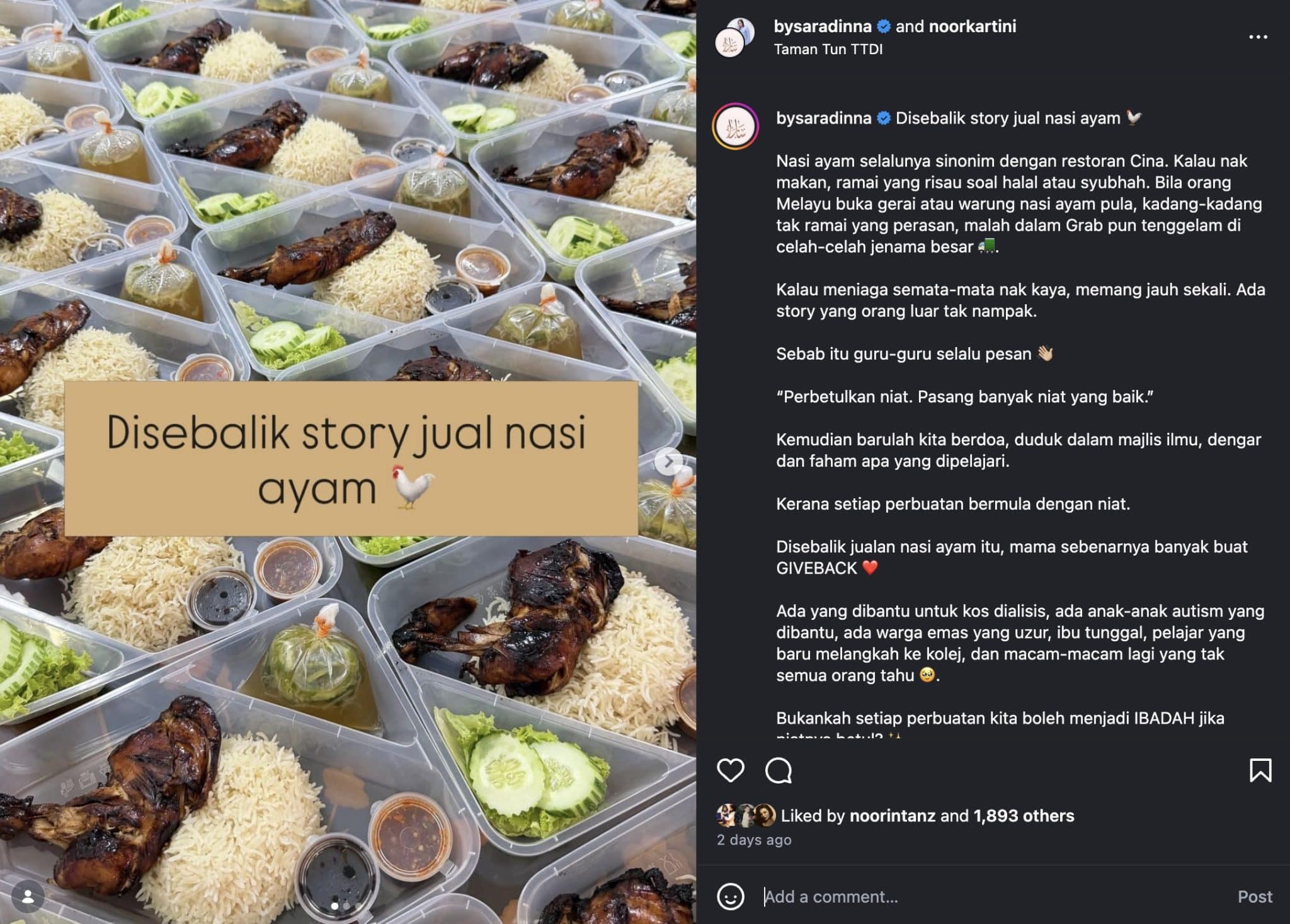 | mama sebenarnya banyak buat give back anak noor kartini jawab isu nasi ayam rm26 | oh Media nasi ayam noor kartini