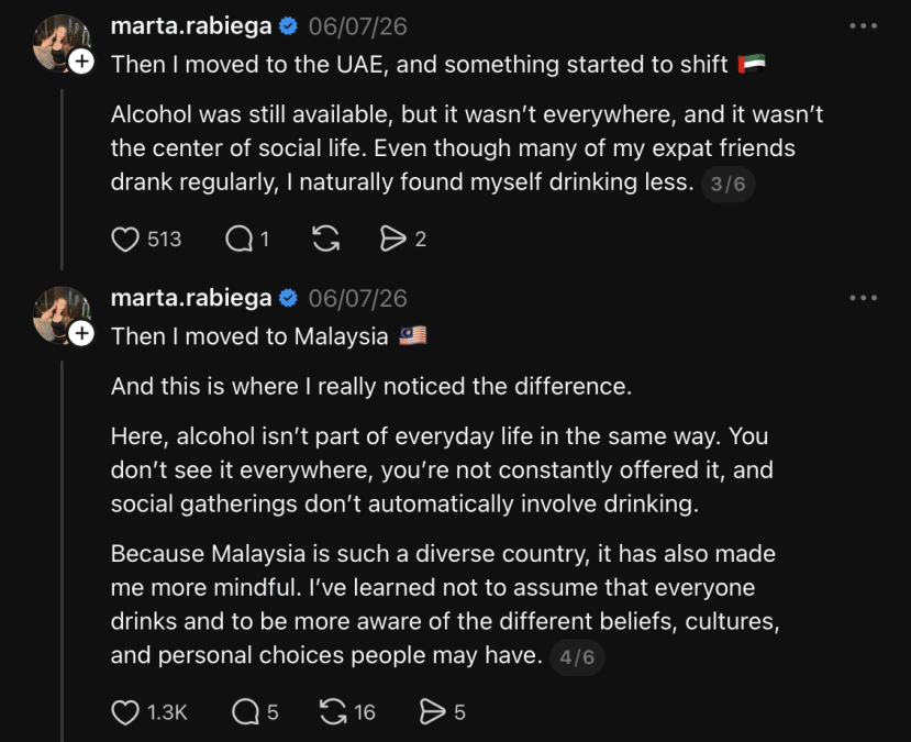 | wanita poland berterima kasih dekat malaysia jadi punca berhenti minum arak | oh Media
