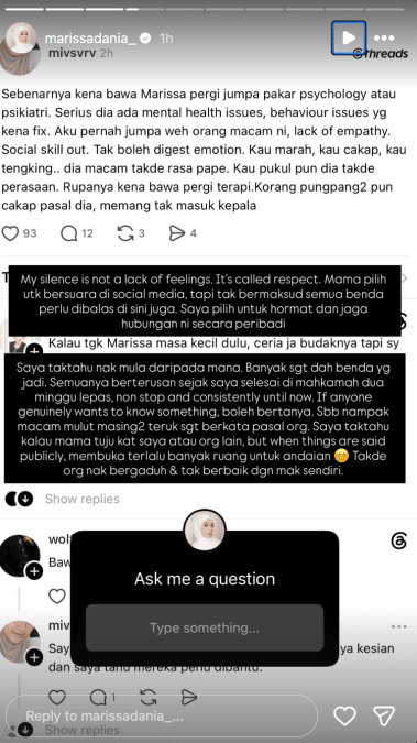 | marissa dania jawab dakwaan ketepikan abby abadi tunjuk bukti masih berhubung | oh Media