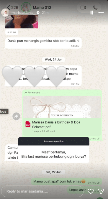 | marissa dania jawab dakwaan ketepikan abby abadi tunjuk bukti masih berhubung | oh Media