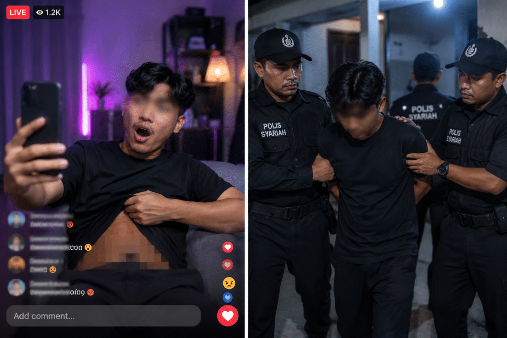 | influencer terkenal ditahan selepas tayang kemaluan ketika live | oh Media