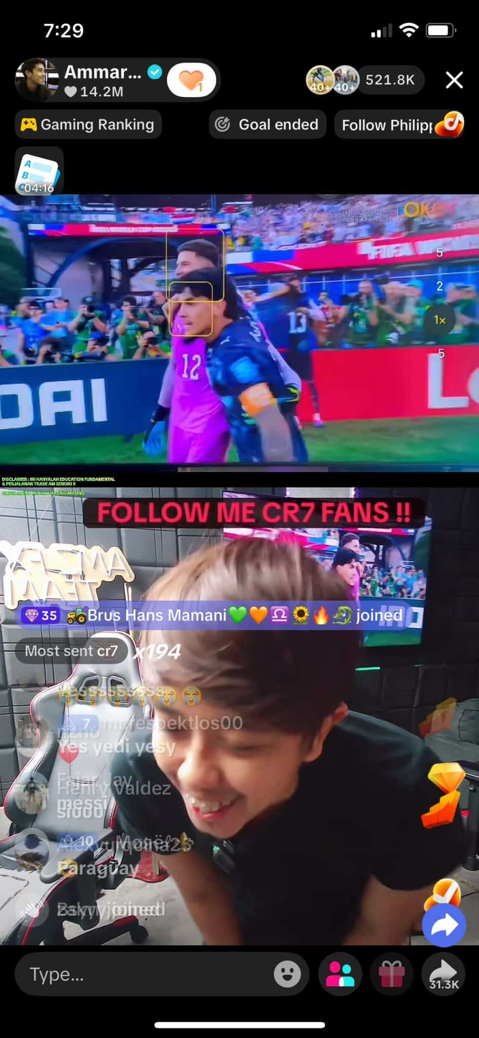Ammar 4 | am juga manusia biasa influencer buka mulut isu live piala dunia di tiktok | oh Media Ammar 4