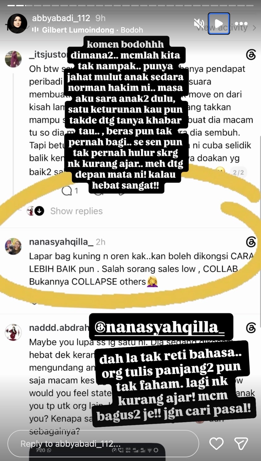 | satu keturunan kau pun takde datang tanya khabar abby abadi dakwa anak saudara norman hakim kurang ajar | oh Media abby abadi