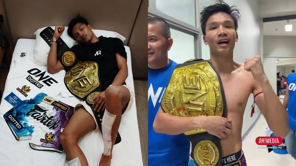 “Terima Kasih Sek Mu” – Juara Dunia, Aliff Rakib Bangga Bawa Pulang Belt ONE Championship Ke Malaysia