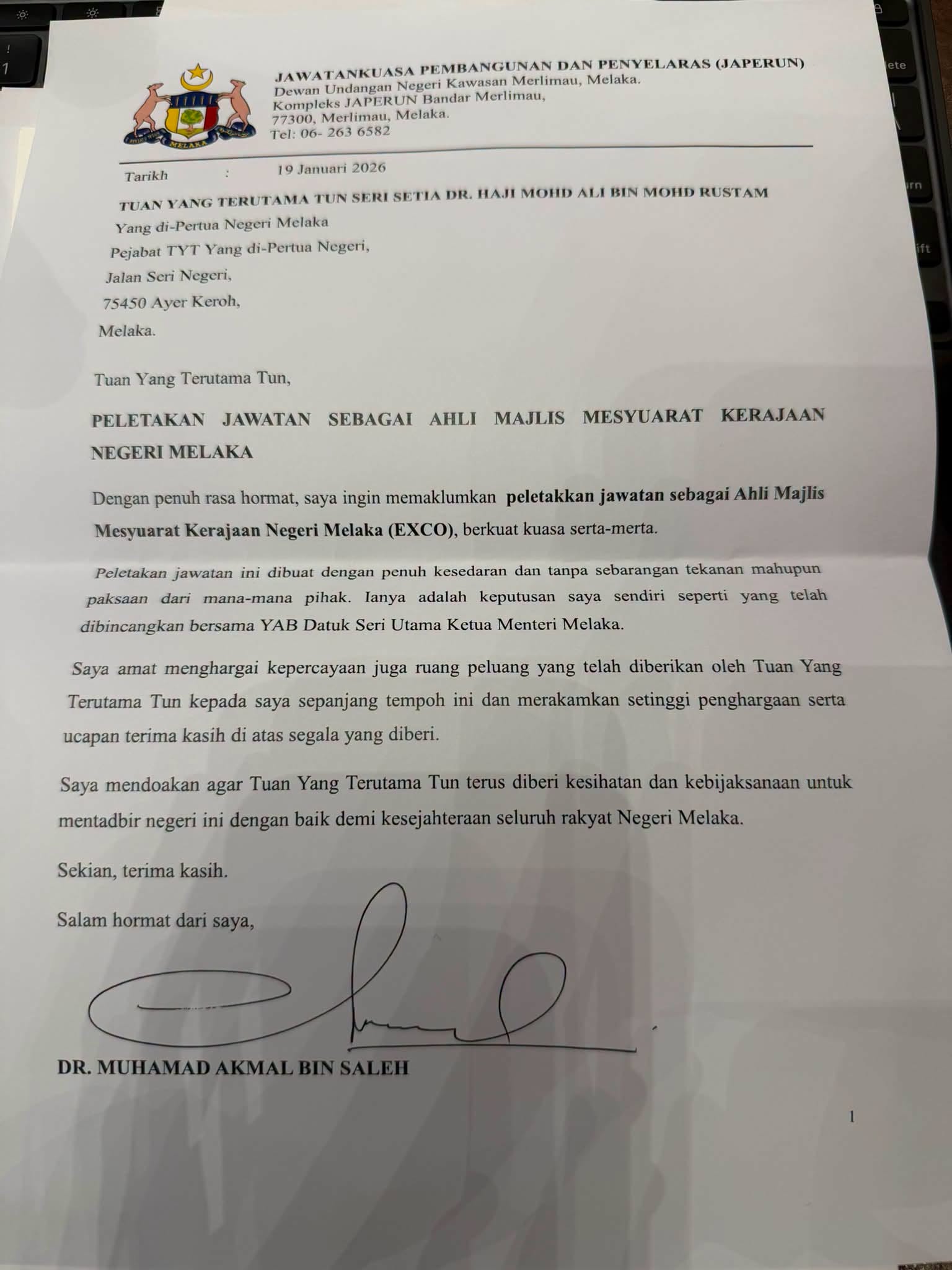 Letak Jawatan